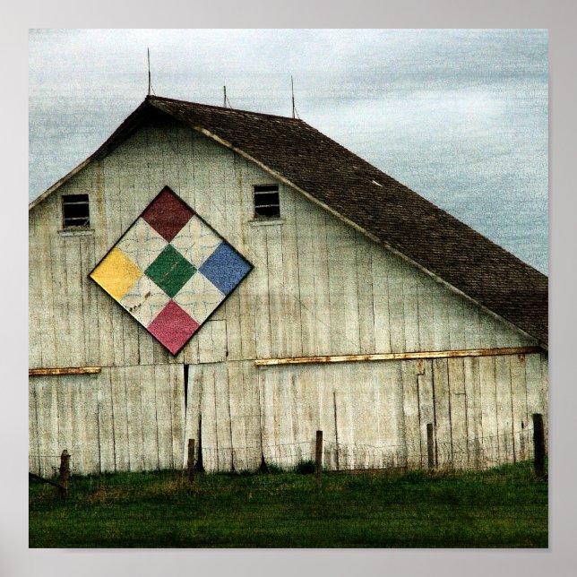 Póster Un Cuello De Barn Iowa (Frente)