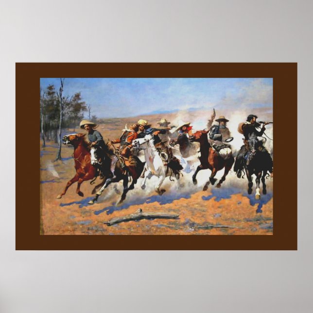 Póster Un Dash para la Madera por Remington, (Frente)