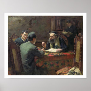 Póster Un debate teológico, 1888