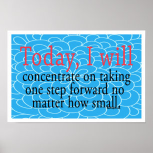Póster Un del paso poster de motivación adelante