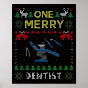 Póster Un dentista alegre doctor dental sudadera fea de N