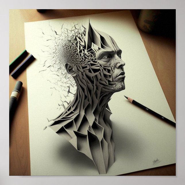 Póster Un dessin d'art contemporáneo (Frente)