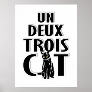 Póster Un Deux Trois Gatos Franceses