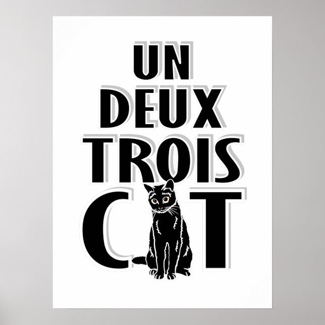 Póster Un Deux Trois Gatos Franceses (Frente)