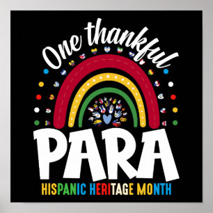 Póster Un Día Agradecido Para El Patrimonio Hispano Mes P