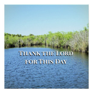 Póster Un Día Bendecido Con Gratitud