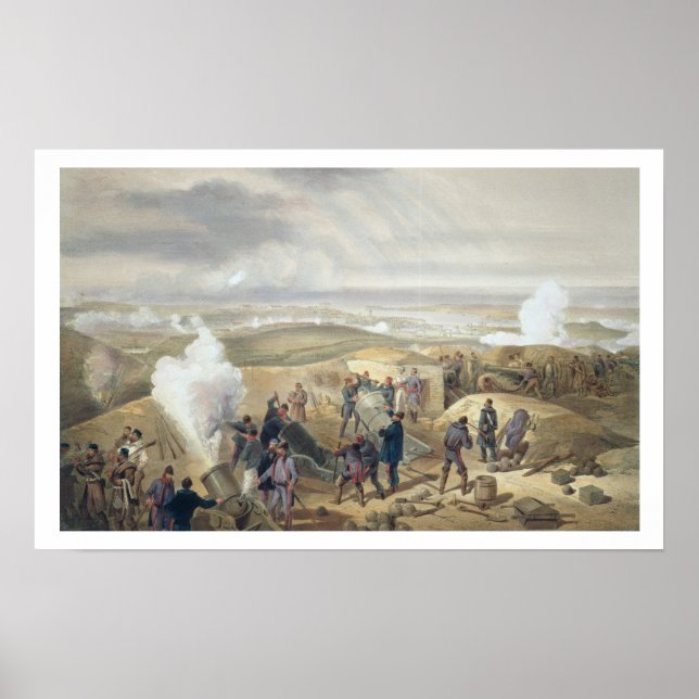 Póster Un día caluroso en las baterías, plato de 'El asie (Frente)