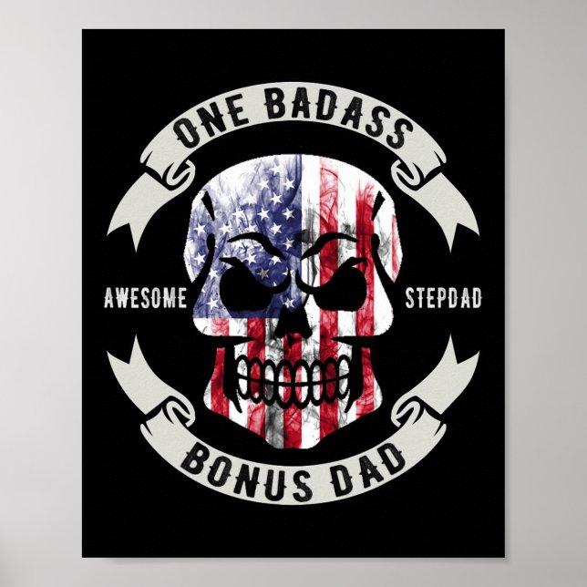Póster Un Día D Bonus Stepdad Cumpleaños Paso Padre Día d (Frente)