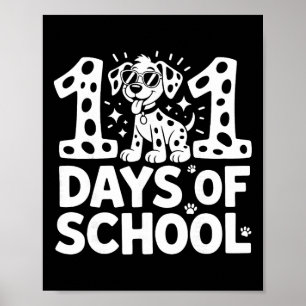 Póster Un Día De Diseño De Perro De Escuela Para Niños Ck