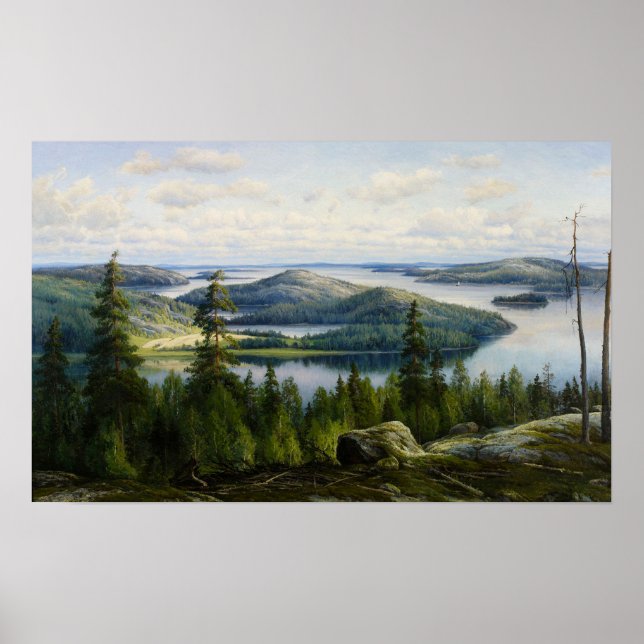 Póster Un día de verano en el lago Paijanne, Waenerberg (Frente)