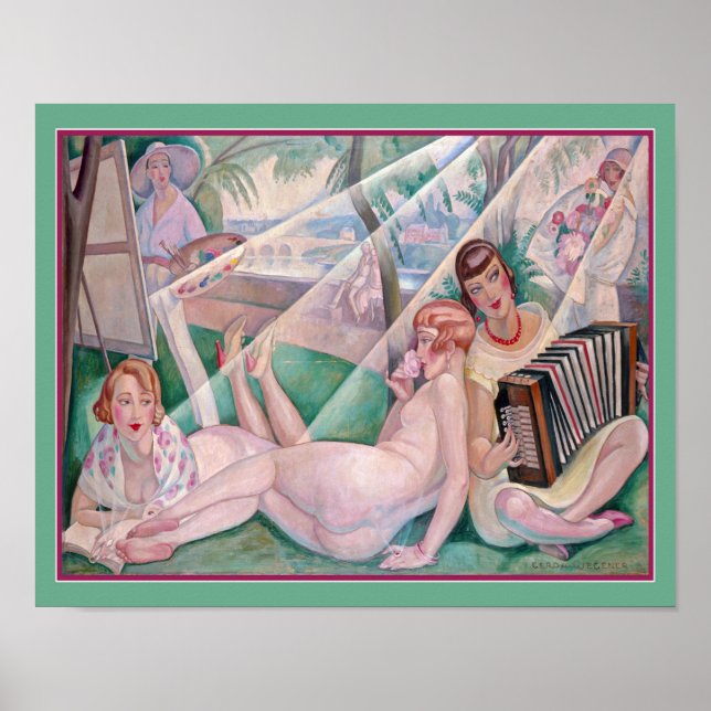 Póster "Un día de verano" Gerda Wegener (Frente)