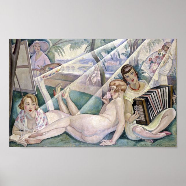 Póster Un día de verano (mujeres hermosas al sol) (Frente)