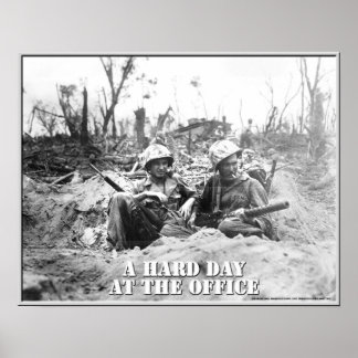 Póster Un día difícil en la oficina