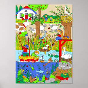 Póster Un día en el campo