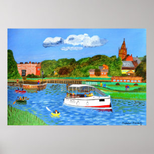 Póster Un día en el poster del río