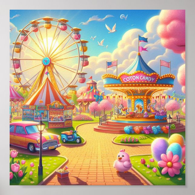 Póster Un día en la Feria de Candyland (Frente)