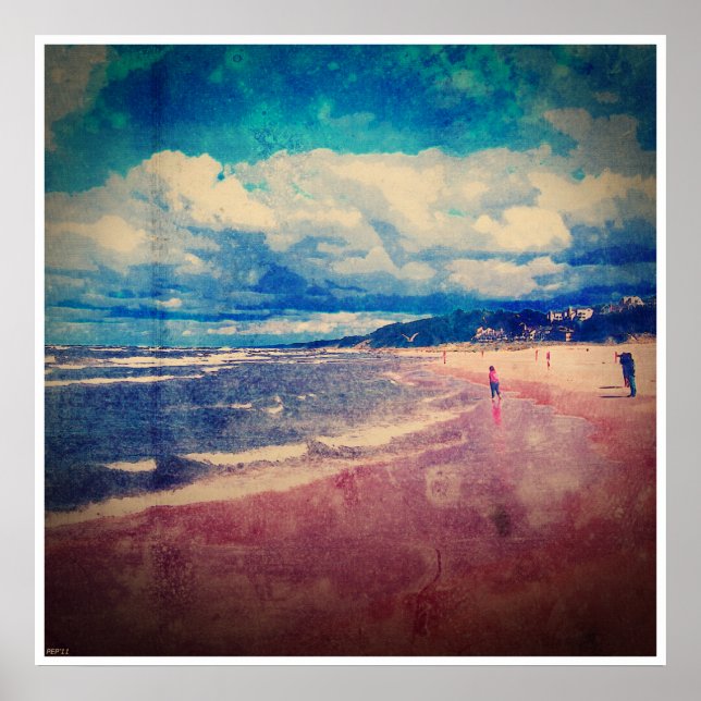 Póster Un Día En La Playa (Frente)