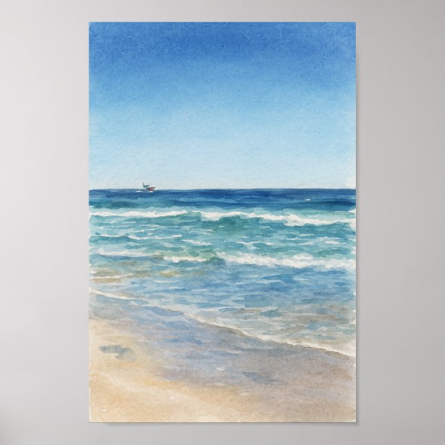 Póster Un día en la playa (Frente)