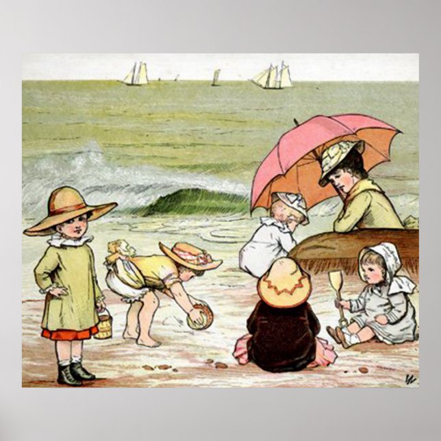 Póster Un día en la playa (Frente)