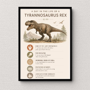 Póster Un Día en la Vida de un Aula de Tyrannosaurus Rex