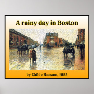 Póster Un día lluvioso en Boston