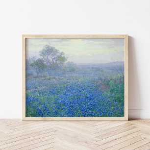 Póster Un día nublado, Bluebonnets   Julian Onderdonk