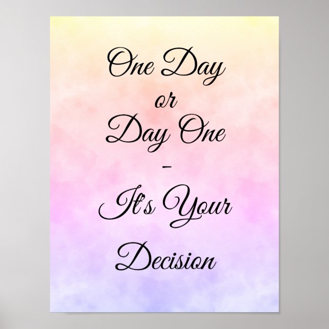 Póster Un día o un día - Su decisión es motivada (Frente)
