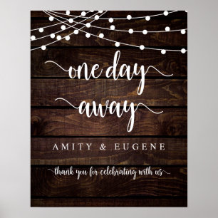 Póster Un día para la boda, Mensaje de bienvenida para la