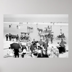 Póster Un día relajante en Daytona Beach, Florida, 1904