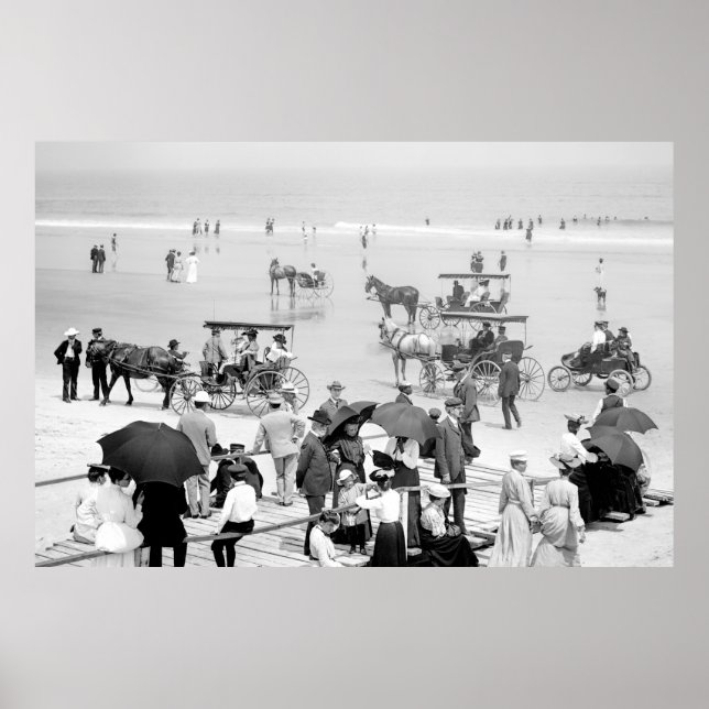 Póster Un día relajante en Daytona Beach, Florida, 1904 (Frente)