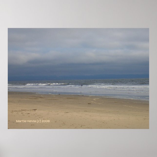 Póster Un día tranquilo en la playa (Frente)