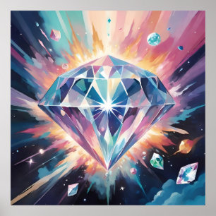 Póster Un diamante espacial