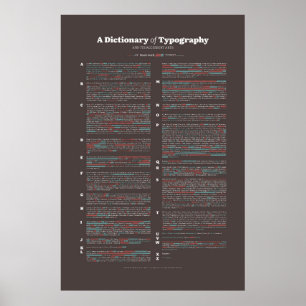 Póster Un diccionario de tipografía - todas las palabras
