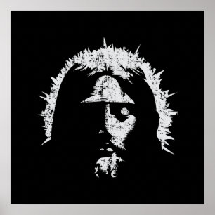 Póster Un Dios   Cara de Jesús