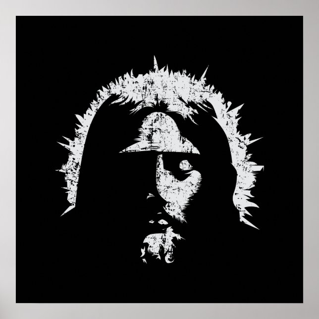 Póster Un Dios | Cara de Jesús (Frente)