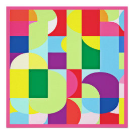 Póster Un diseño artístico con patrones vibrantes