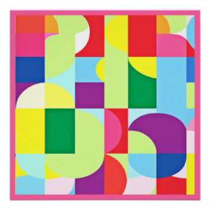 Póster Un diseño artístico con patrones vibrantes