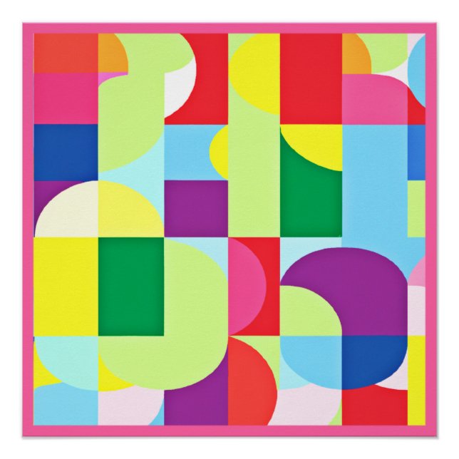 Póster Un diseño artístico con patrones vibrantes (Anverso)