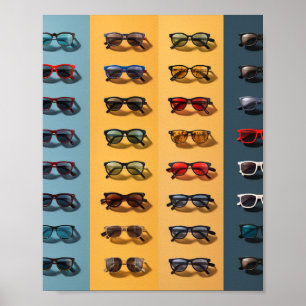 Póster Un diseño de patrón de gafas de sol,