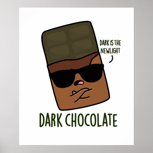 Póster Un divertido bollo de comida de chocolate oscuro (Frente)