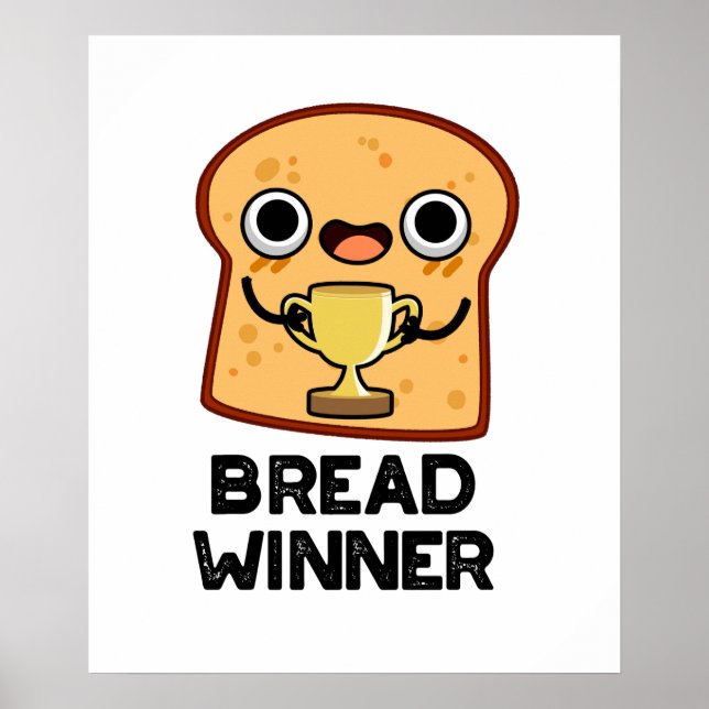 Póster Un divertido bollo de comida para ganadores de pan (Frente)