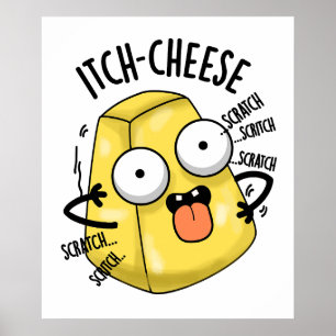 Póster Un divertido bollo de queso con queso
