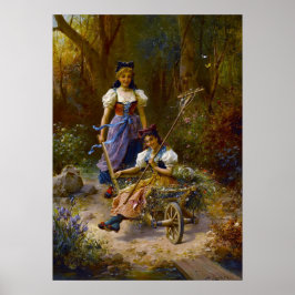 Póster Un divertido paseo de Hans Zatzka - poster