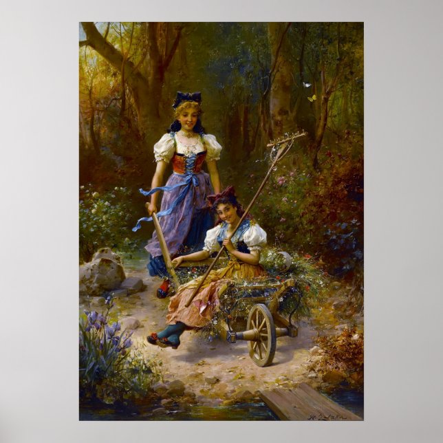 Póster Un divertido paseo de Hans Zatzka - poster (Frente)