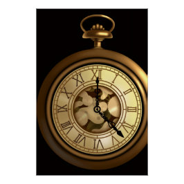 Póster Un divertido reloj de vapor
