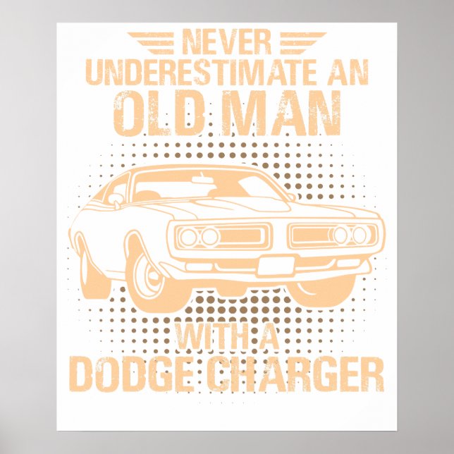 Póster Un Dodge Charger viejo 1971 (Frente)