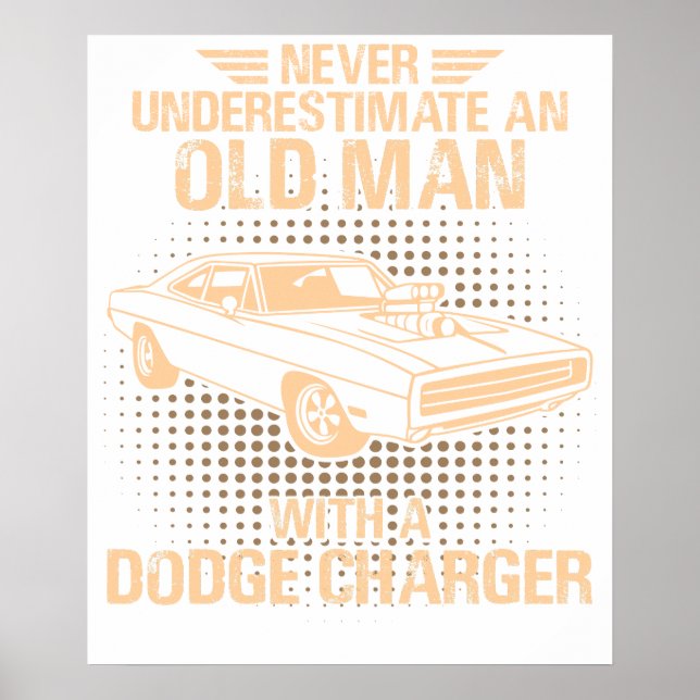 Póster Un Dodge Charger viejo de 1970 (Frente)