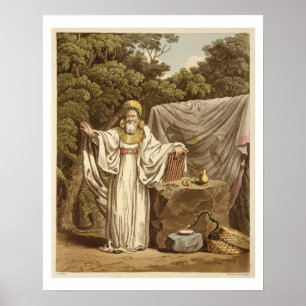 Póster Un druida del arco en su hábito judicial, grabado