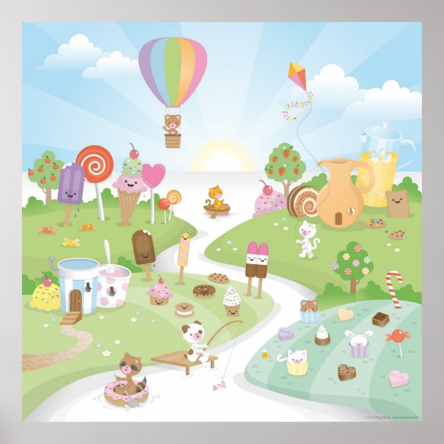 Póster ¡Un dulce paraíso de verano! (Frente)