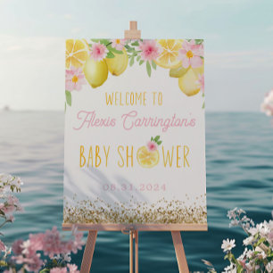 Póster Un dulce y pequeño signo de bienvenida de Baby Sho
